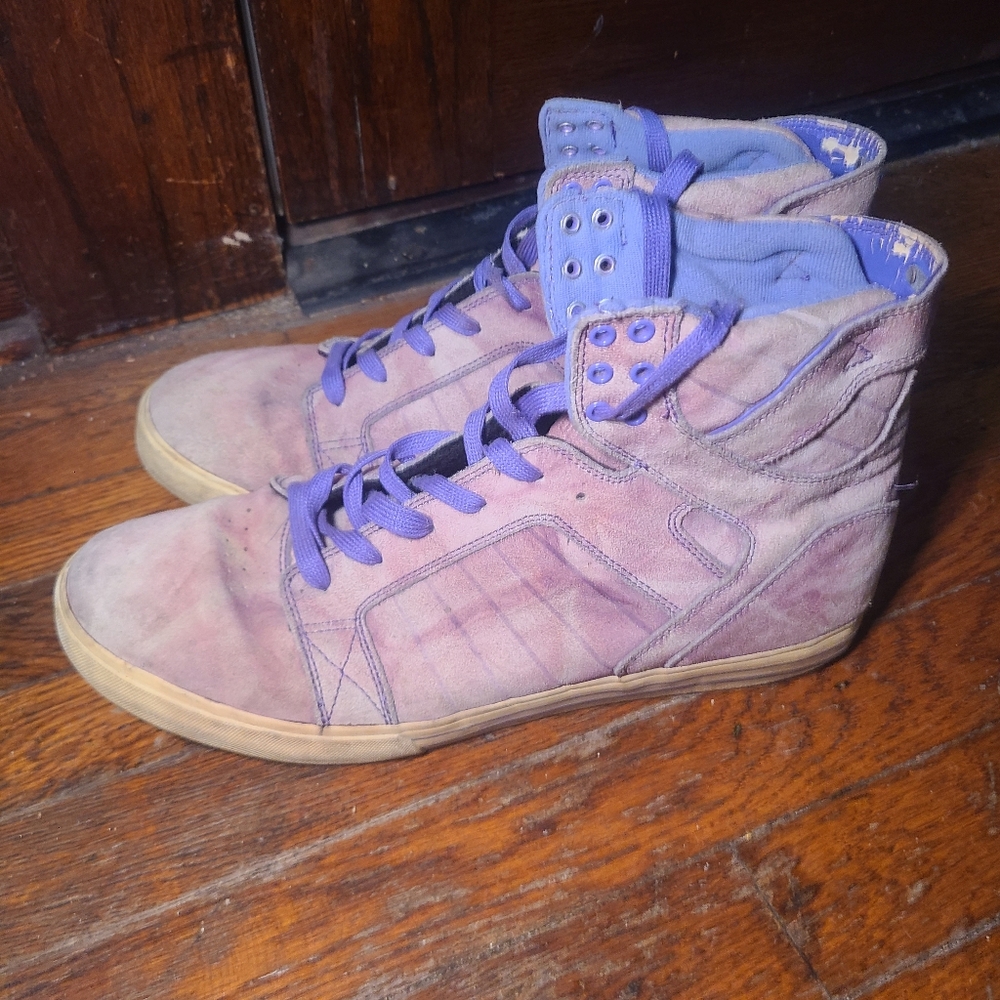 Supra Skytop Lavender Purple Tie Dye Skate Shoes